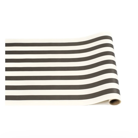 Hester & Cook 25 Feet Runner Paper, Black & White Striped - Picture 1 of 8